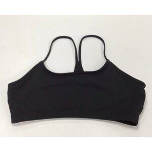 Fabletics Sports Bra Womens XL Black Mesh Low Impact 🩶